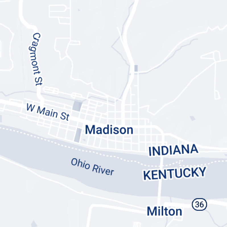 Map of Madison, IN